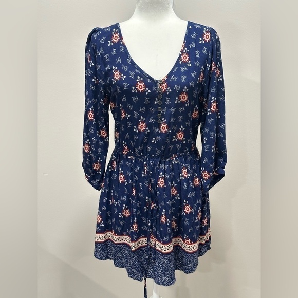 CottonOn Women’s Blue Floral Pattern Dress Size Small - Picture 1 of 8